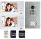 Aiphone JO2SDVF Kit vid�o couleur mains libres 2 appartements avec platine encastr�e, 2 alimentations - 130407