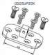 Deprat 050SUP20K Kit support moteur carr� de 10 + vis