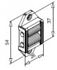 Deprat VAP6/T90 Guide sangle plastique Pour sangle de 14 � 18mm VERTICAL � 2 trous