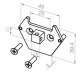 ELERO 23 374.1601 Plaque adaptation pour RevoLine M, Carr� 10 x 10 pivot 9,5mm max 30Nm