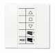 GAPOSA QCTX03W Emetteur mural 1canal 868 Mhz avec orientation des lames et touche Preset