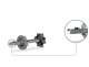 GAPOSA AXCL1810125 Embout r�glable tube 101,6x3,6mm avec axe carr� 18mm longueur 250mm				