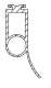 MARANTEC 114677 Profil� caoutchouc de barre palpeuse type F P4 pour optosensors 22mm avec l�vre �tanche (Rouleau de 25m)