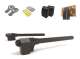 Moovo XW532KM Kit motorisation � v�rins compatible solaire - 2,5 m et 250 kg max par vantail - 2 t�l�commandes, feu clignotant et cellules inclus