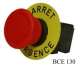 SEGEDIP BCE130P70 Bouton arr�t d'urgence seul 1 contact NO et un contact NF avec �tiquette normalis�e avec accrochage