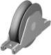 SEGEDIP BM/733.90/16.2 Galet (roue) pour portail �90mm - gorge 1/2 ronde (demi ronde) �16mm - support pli�/per�� - 2 roulements