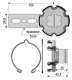 SOMFY 9763506 Support diametre 50mm � visser avec d�port de 20 mm