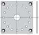 SOMFY 9706034 Plaque 100 x 100 diam�tre 50mm ou 60mm CSI