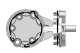 SOMFY 9420623 Support 50/60 pour store avec pion de centrage 12