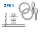 SOMFY H844_H821 Ensemble Verrou S�curit� ZF64 : Bagues et attache 2 maillons - Lames 8 mm