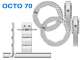 SOMFY H819_H895AC Ensemble Verrou S�curit� OCTO 70 : Bagues et attache 3 maillons - Lames 14 mm