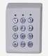 XPR EX6M-43B Clavier - montage en saillie - bo�tier ABS blanc mat -  touches m�talliques r�tro�clair�es - 2 relais - bus RS-485 - 1000 codes