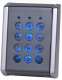 XPR EX7-72C-V2 Clavier 4 relais 99 codes en bo�tier aluminium Moul� Chrom� Mat avec touches polycarbonates r�tro�clair�es