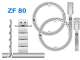 ZURFLUHFELLER H820_H895AA Ensemble Verrou S�curit� ZF80 : Bagues et attache 4 maillons - Lames 14 mm