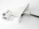 ZURFLUHFELLER D590FB Sortie de caisson double cardan carr� 6mm - embase �troite - Blanc